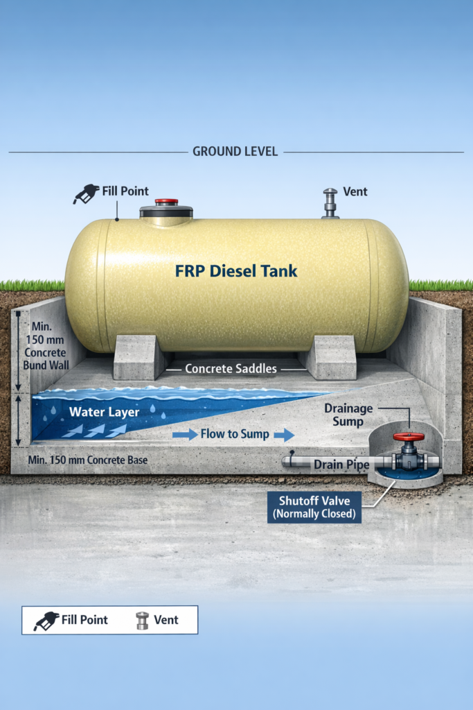 FRP diesel storage tanks in Saudi Arabia