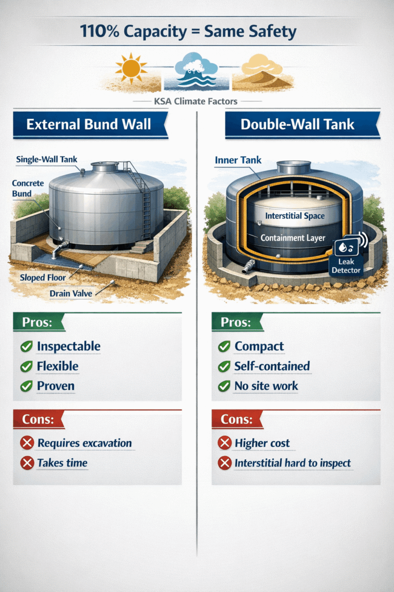 Bund Wall Diesel Tank: Secondary Containment Design, 110% Rule & Inspection