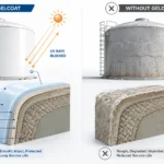 gelcoat fiberglass tanks UV protection